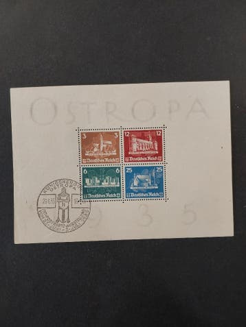 Duitsland Reich 1935 OSTROPA blok, Ophalen of Verzenden, Postfris