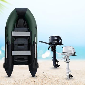 Rubberboot - 330 cm - Lattenbodem - Tohatsu 6 pk, Watersport en Boten, Ophalen of Verzenden, Nieuw, Buitenboordmotor, Overige materialen