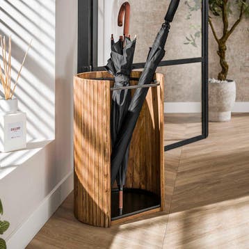 *WOONWINKEL* Paraplubak Van Ribbelhout, Huis en Inrichting, Woonaccessoires | Overige, Verzenden, Nieuw