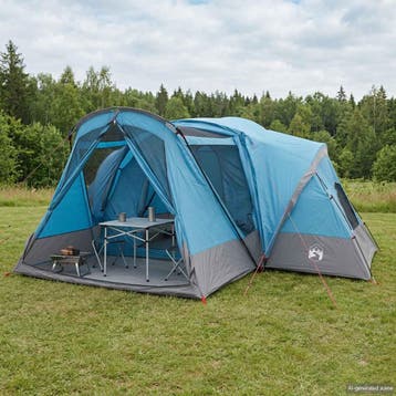 vidaXL Trekkingtent met waterdichte regenfly 10-persoons, Caravans en Kamperen, Verzenden, Nieuw, Tot en met 2