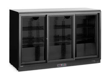 Backbar koelkast | 3 schuifdeuren | zwart | 308 L | 1350x..., Verzenden, Nieuw in verpakking