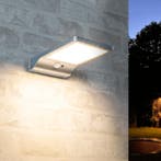 Solar wandlamp Slim - Voordeelset van 3 - Zilver, Zonne-energie, Kunststof, Verzenden, Minder dan 50 watt