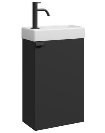 Toiletmeubel Apollo 40 x 22 cm Mat Zwart Fonteinmeubel, Verzenden, Nieuw
