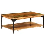 vidaXL Salontafel met schap 100x60x35 cm massief gerecycled, Huis en Inrichting, Tafels | Salontafels, 100 tot 150 cm, Verzenden