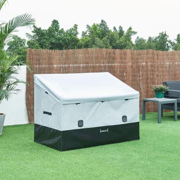 Tuin opbergbox Alanno 78/109x147x86 cm grijs en zwart 850L c, Verzenden, Nieuw
