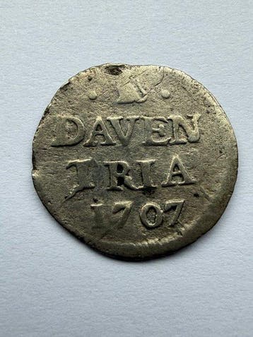 Nederland, Deventer 2 of Dubbele Stuiver 1707 (Zonder