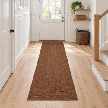 vidaXL Gebied Tapijt Grijs 60 x 300 cm Jute, Verzenden, Nieuw, Grijs