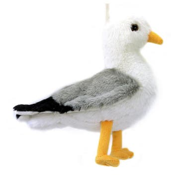 Creation zeemeeuw knuffel - pluche - grijs/wit - met geluid, Verzenden, Nieuw