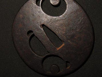 Katana - Smeedijzer - C4-1000 Snails Sukashi Tsuba - Japan -