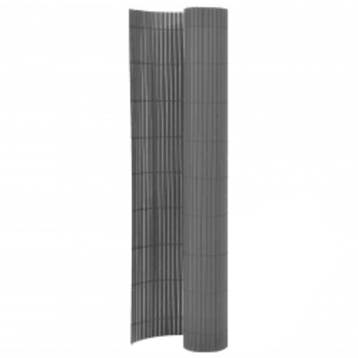 vidaXL Tuinafscheiding dubbelzijdig 110x300 cm grijs, Tuin en Terras, Schuttingen, Verzenden, Nieuw, Kunststof, 1 tot 2 meter