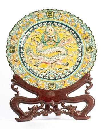 Gao Zhiming - Schotel - Zacht porcelein - Bord Tai Kowloon