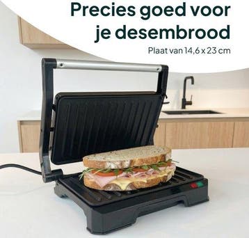 Tosti Apparaat voor 2 Tostis - Grill IJzer; Contactgrill, Verzenden, Zo goed als nieuw