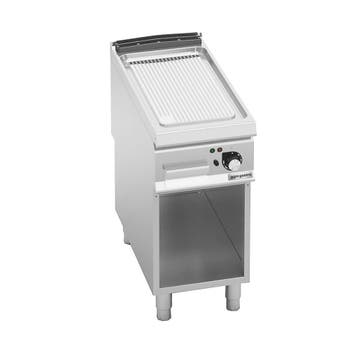 GGM Gastro | Elektrische bakplaat - 6,6kW - Geribbeld - met, Verzenden, Nieuw in verpakking