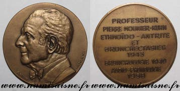 1972 France Medaille Medizine Arzt Pierre Mounier, Verzenden