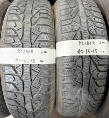 2x 185-65-15 Kleber Winter 2x 7mm €40 Per Band 185 65 15, Ophalen, Gebruikt, 15 inch, Band(en)