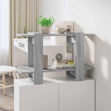 vidaXL Boekenkast/kamerscherm 80x30x51 cm grijs sonoma, Huis en Inrichting, Minder dan 50 cm, Verzenden, Nieuw, Minder dan 100 cm