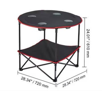 Opvouwbare Campingtafel Lichtgewicht Oxford Staal Outdoor, Verzenden, Nieuw