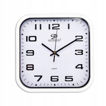 Wandklok Vierkant 28,5 cm – Moderne Witte Muurklok – Quartz, Ophalen of Verzenden, Nieuw