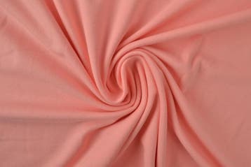 Katoen tricot Zalm roze - rol 10 meter, Verzenden, Nieuw