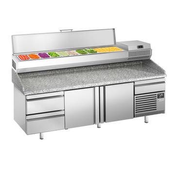 GGM Gastro | Pizza koelwerkbank Premium PLUS - 2305x800mm -, Verzenden, Nieuw in verpakking, RVS Meubilair