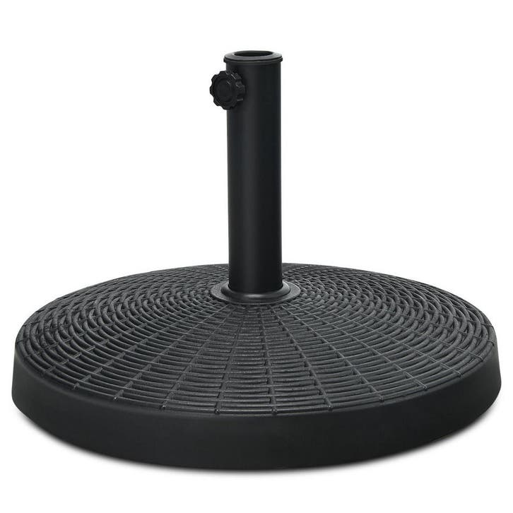 LIVSK Paraplubak van Hars 22 kg - Rotan Ontwerp - Waterdicht, Tuin en Terras, Ligbedden, Nieuw, Verzenden