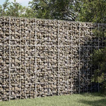 vidaXL Gabion met 5 mm Draad en 10x10 cm Gaas 50x50x150 cm, Verzenden, Nieuw, IJzer