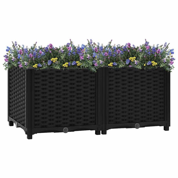 vidaXL Verhoogd bed 80x40x38 cm polypropyleen, Tuin en Terras, Bloembakken en Plantenbakken, 60 tot 100 cm, Nieuw, Kunststof, 30 tot 60 cm