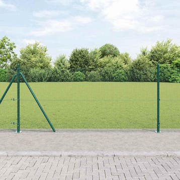 vidaXL Gelast Draadhek met Betonnen Basis 100 x 0,8 m (B x, Verzenden, Nieuw, IJzer