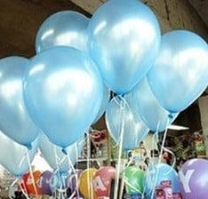 Ballonnen Latex Blauw Babyshower 10 inch ca. 100 stuks, Ophalen of Verzenden, Nieuw