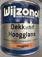 Wijzonol dekkend hoogglans - wit - 0,5 liter - terpentine..., Wit, Nieuw, Ophalen of Verzenden, Verf