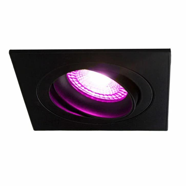 Zigbee smart Inbouwspot Zwart 4.7W | Rond | 80 mm, Huis en Inrichting, Lampen | Spots, Plafondspot of Wandspot, Nieuw, Led, Ophalen of Verzenden