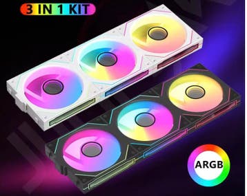 360mm PC Fan Set 3x120mm ARGB – Infinity Mirror Modulair, Computers en Software, Verzenden, Nieuw