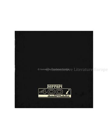 1981 FERRARI 400I AUTOMATIC BROCHURE 226/81, Nieuw, Ferrari, Author