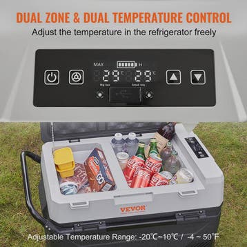 Draagbare Dubbel Zone Koel-Vriesbox 38L/40QT - 12V Auto Koel, Verzenden, Nieuw
