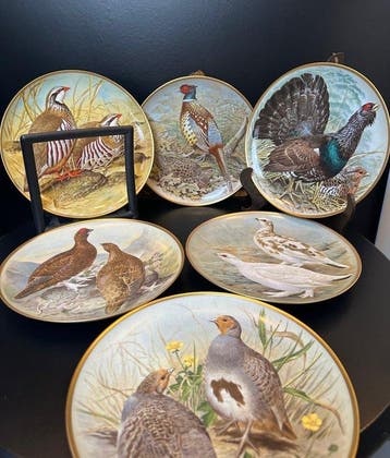 Franklin Porcelain, Limoges - Basil Ede - Wandbord (6) -, Antiek en Kunst, Curiosa en Brocante