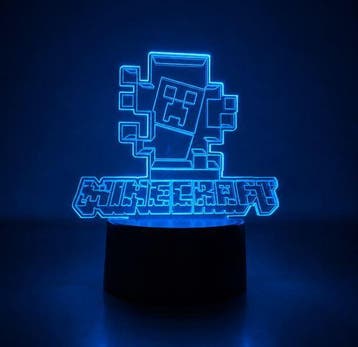 Led lamp Minecraft, Kunststof, Overige merken, Meerkleurig, Ophalen of Verzenden