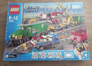 Lego Set - City - 7898 Cargo Train (2006) + 7896 aanvullende, Nieuw