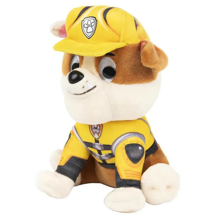 Paw Patrol Rubble knuffel - pluche - 15 cm - hondje, Kinderen en Baby's, Speelgoed | Knuffels en Pluche, Verzenden