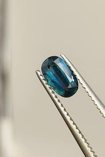 Zonder minimumprijs Saffier - 1.23 ct - Antwerp Laboratory, Sieraden, Tassen en Uiterlijk, Nieuw