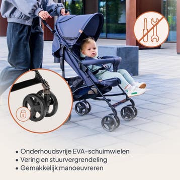 Lionelo Elia Buggy Lichte 7kg en Duurzame Kinderwagen -, Ophalen of Verzenden, Zo goed als nieuw