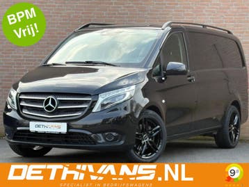 Zakelijke Lease |  Mercedes-Benz Vito 119CDI 190PK Lang 7G-T, Automaat, Stof, Gebruikt, Zwart