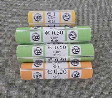 België. Coin Roll 2012/2014 (145 monnaies) en 4 rouleaux