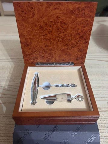 Paterna & Livi - Wijnaccessoire (3) - Zilver, Hout, Cork