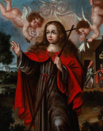 Spanish Colonial School (XVII-XVIII) - Niño Jesús Peregrino