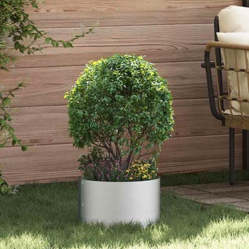 vidaXL Plantenring Zilver 30 x 30 x 20 cm Gegalvaniseerd, Minder dan 30 cm, Verzenden, Minder dan 60 cm, Nieuw