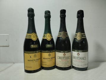 1959 , 1964 Bertani, Recioto Tipo Amabile, 1971, 1974, Nieuw