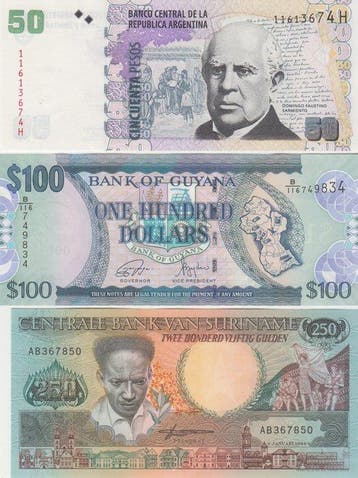Wereld. - 180 Banknotes - Various Dates (Zonder