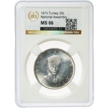 Turkije. 25 lira 1970, 50th Anniversary of the National