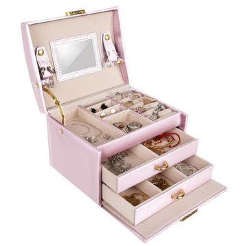 Beautylushh juwelen opbergdoos / sieradendoos roze 17.5 x, Ophalen of Verzenden, Nieuw