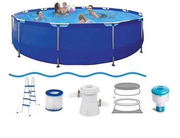 Opzetzwembad 450x90cm | Retourdeal 47% Korting, Tuin en Terras, Zwembaden, 80 tot 120 cm, Rond, 300 cm of meer, Ophalen of Verzenden